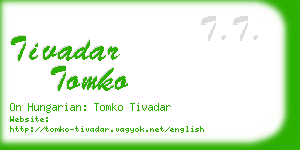 tivadar tomko business card